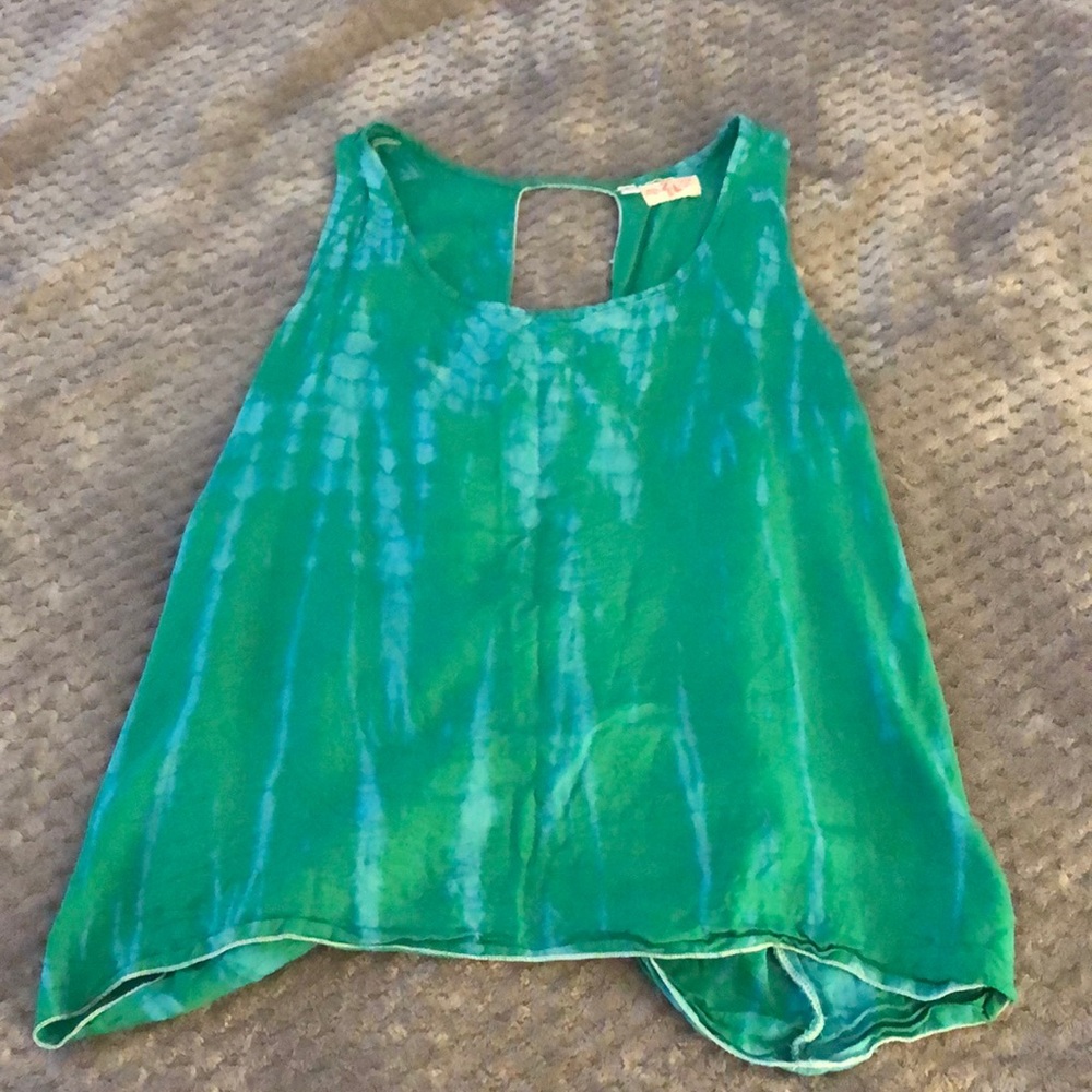 Open back tank top